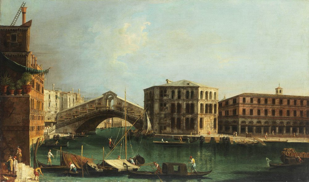 Francesco Albotto Ponte di Rialto und Palazzo dei Camerlenghi von Francesco Albotto