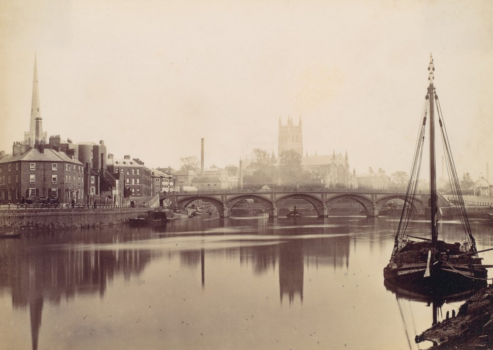 Worcester. Vom Severn, 1870er Jahre von Francis Bedford