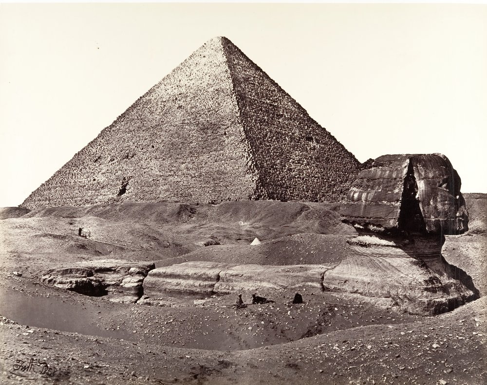 Die Große Pyramide und die Große Sphinx von Francis Frith