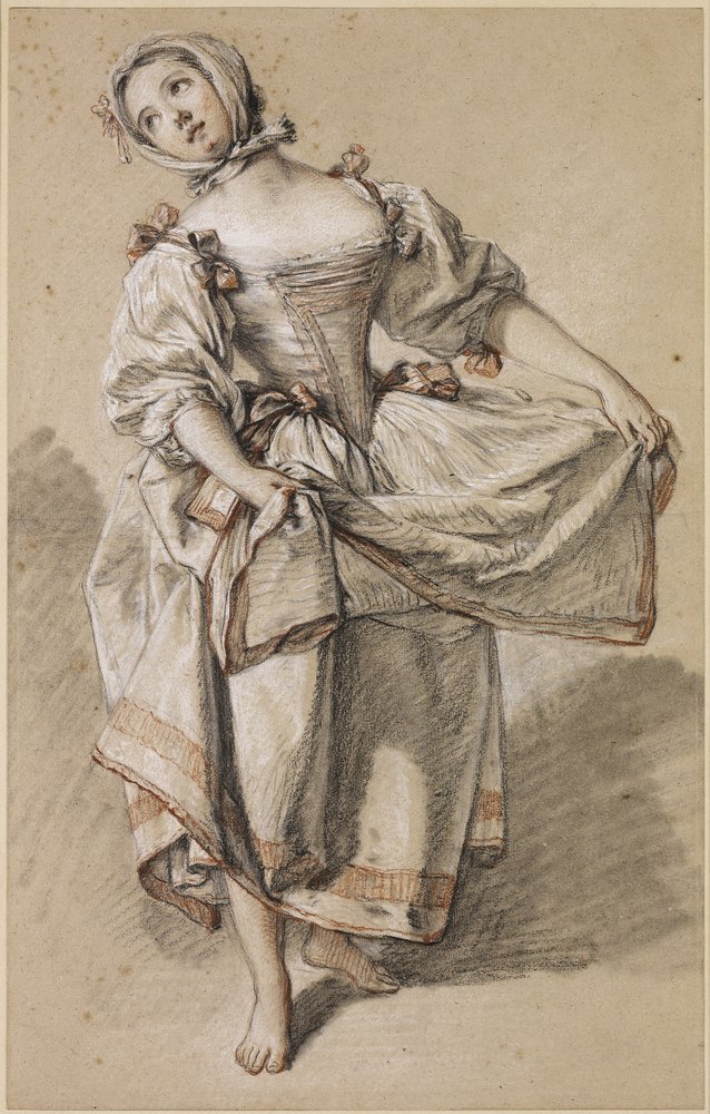 Junge Landmädchen tanzt, ca. 1765-70 von François Boucher