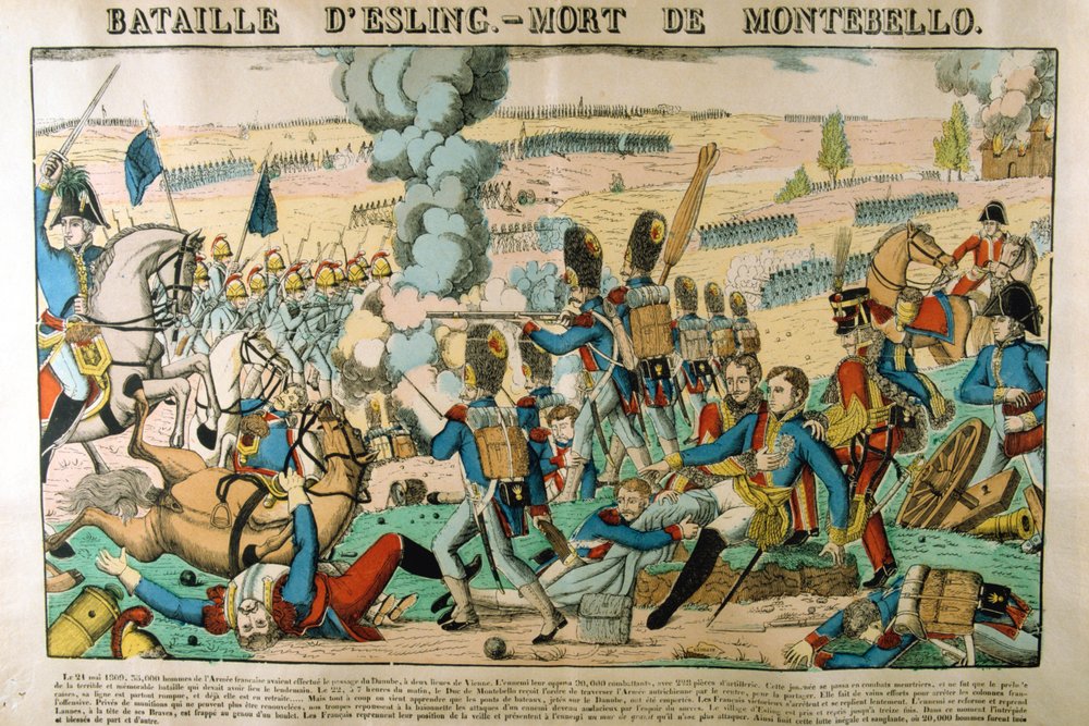 Schlacht von Essling - Tod von Montebello, 21. Mai 1809, ca. 1835