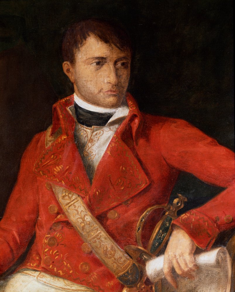 Porträt von Napoleon I. Bonaparte in der Uniform des ersten Konsuls (Detail) von Francois Xavier (attr. to) Fabre