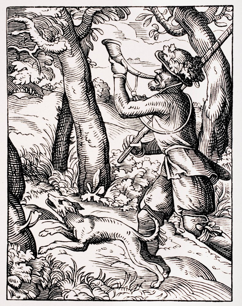 Deutscher Sportsmann, nach einem Stich von Jost Amman (1539-91) aus 