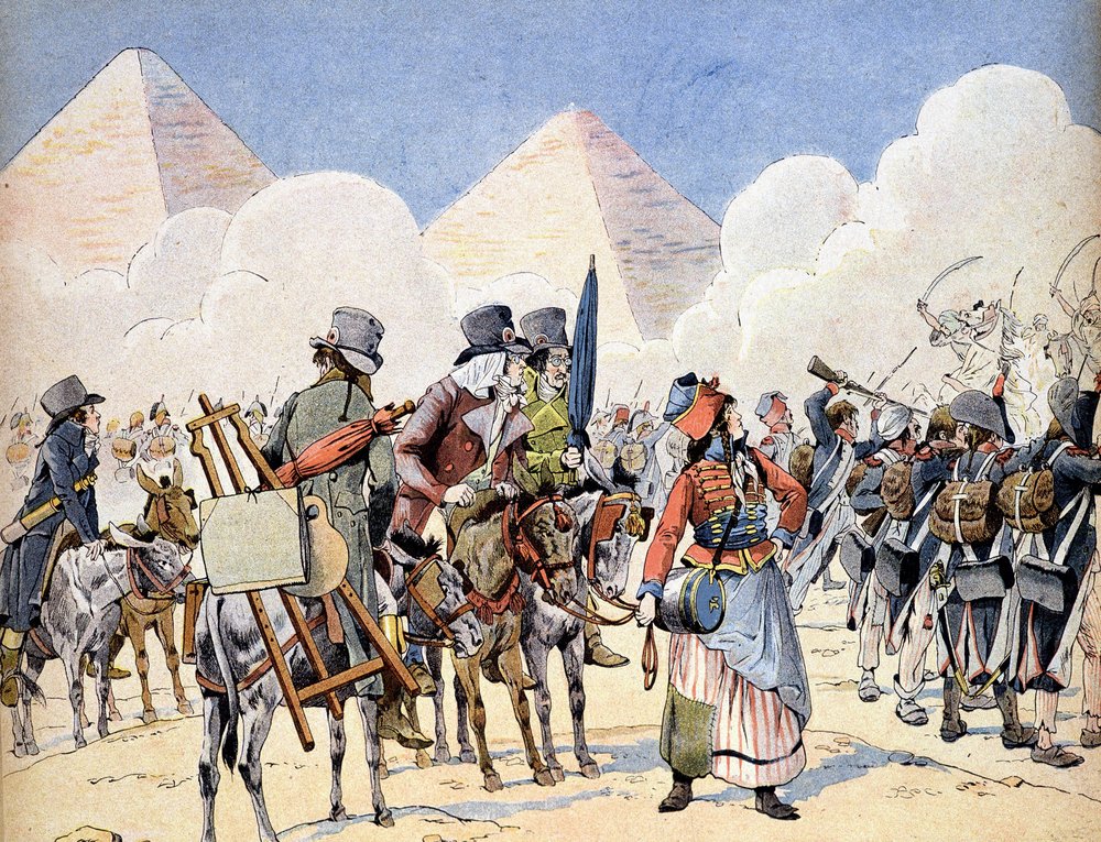 Ägyptischer Feldzug (Expedition) (1798-1801): die französische Armee in Ägypten unter Napoleon Bonaparte: die Künstler, die der Armee folgen von French School