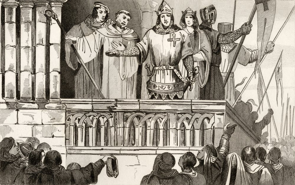 Ludwig VII. (1120-80) der Jüngere wirbt 1144 Unterstützung für den Zweiten Kreuzzug, aus 