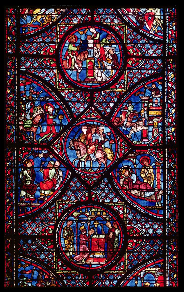 Szenen aus dem Leben Karls des Großen (747-814) aus dem Wandelgang, ca. 1215-25 von French School