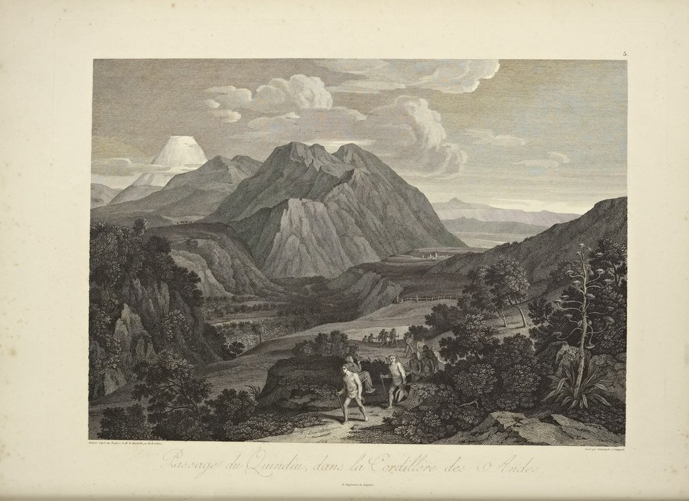 Passage des Quindiu, in der Cordillera der Anden, gezeichnet von Koch, Illustration aus 
