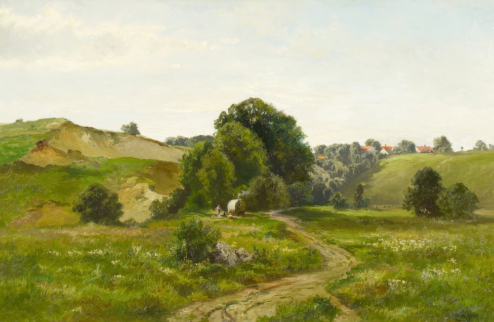 Sommerliche Hügellandschaft von Fritz Halberg-Krauss