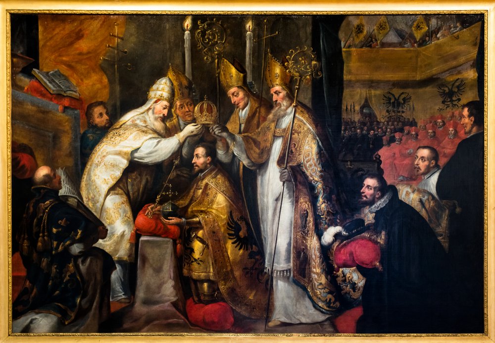Krönung von Kaiser Karl V. in Bologna von Gaspar de Crayer