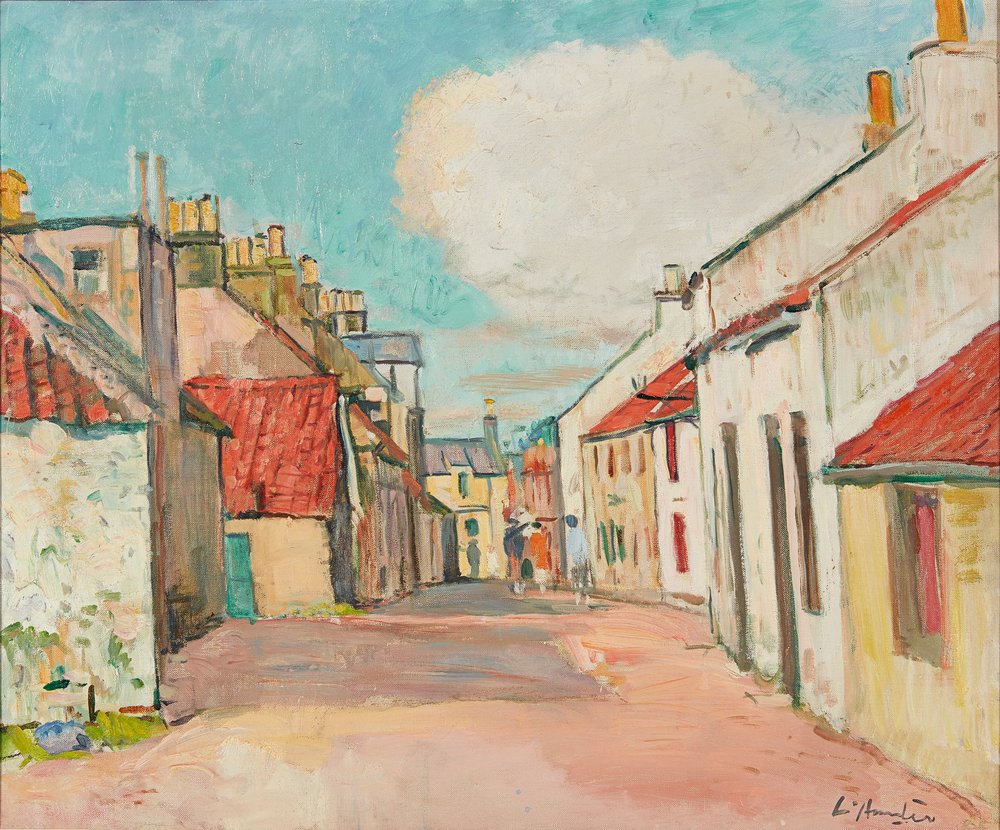 Straßenszene, Largo von George Leslie Hunter
