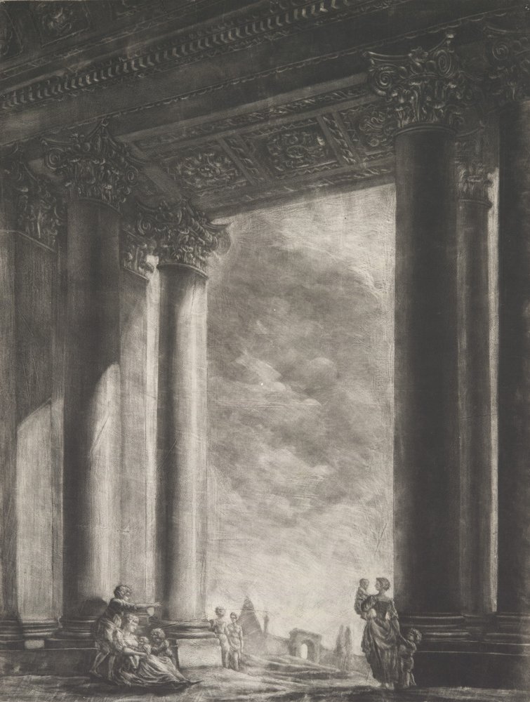 Ansicht des Vorraums von Santa Maria Maggiore in Rom, 1765-67 von Georges François Blondel