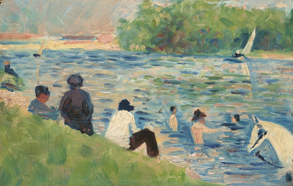 Badende (Studie für "Badende in Asnières") von Georges Pierre Seurat