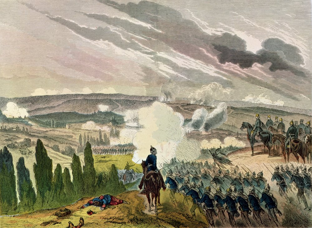 Die Schlacht bei Sedan, 1. September 1870 von German School