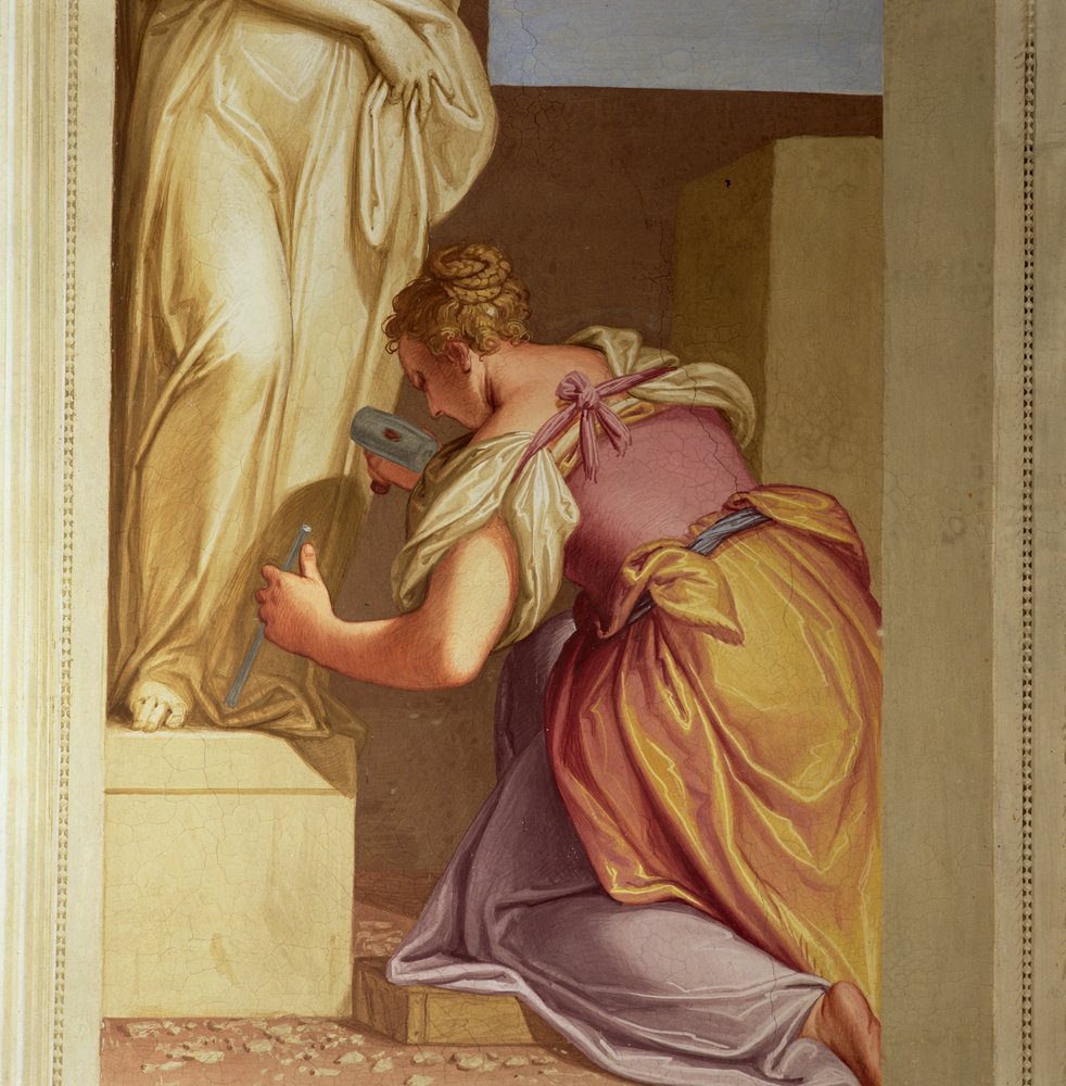 Die Skulptur von Giambattista 1526-78 Zelotti