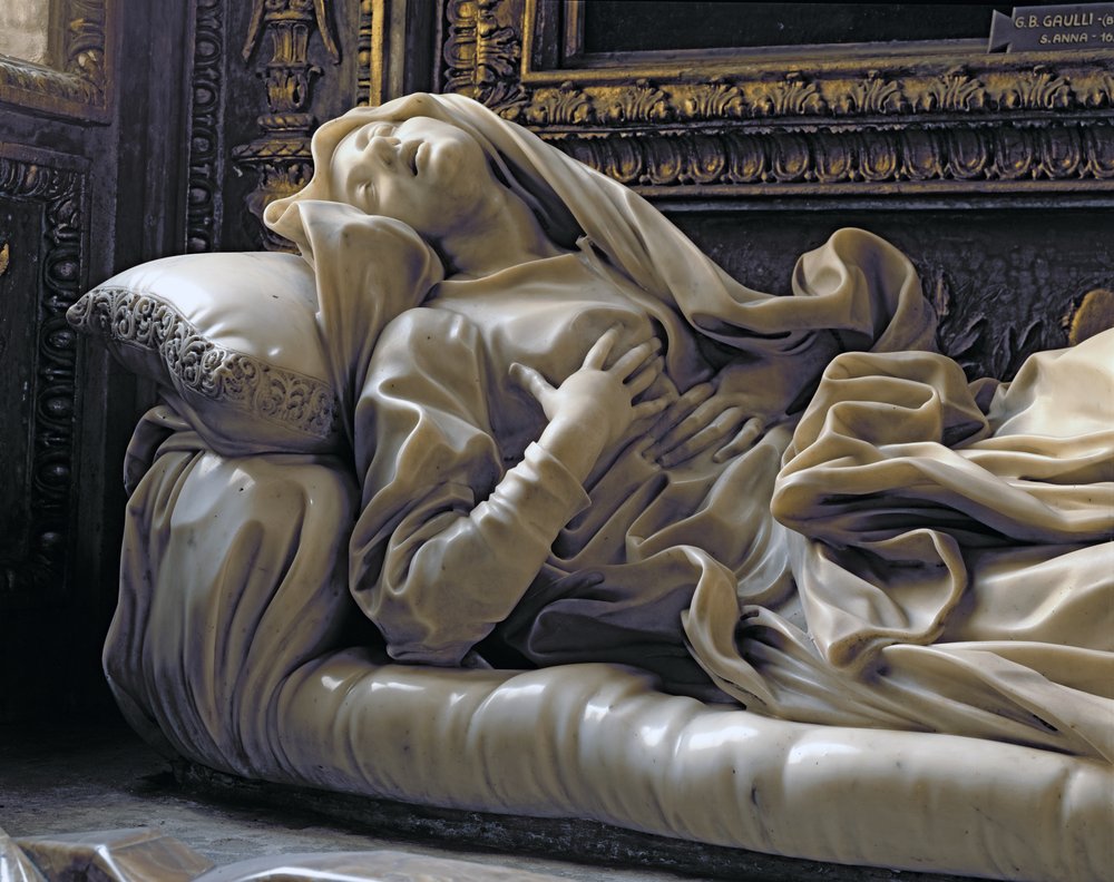 Tod der seligen Ludovica Albertoni, aus der Altieri-Kapelle, 1674 von Gian Lorenzo Bernini