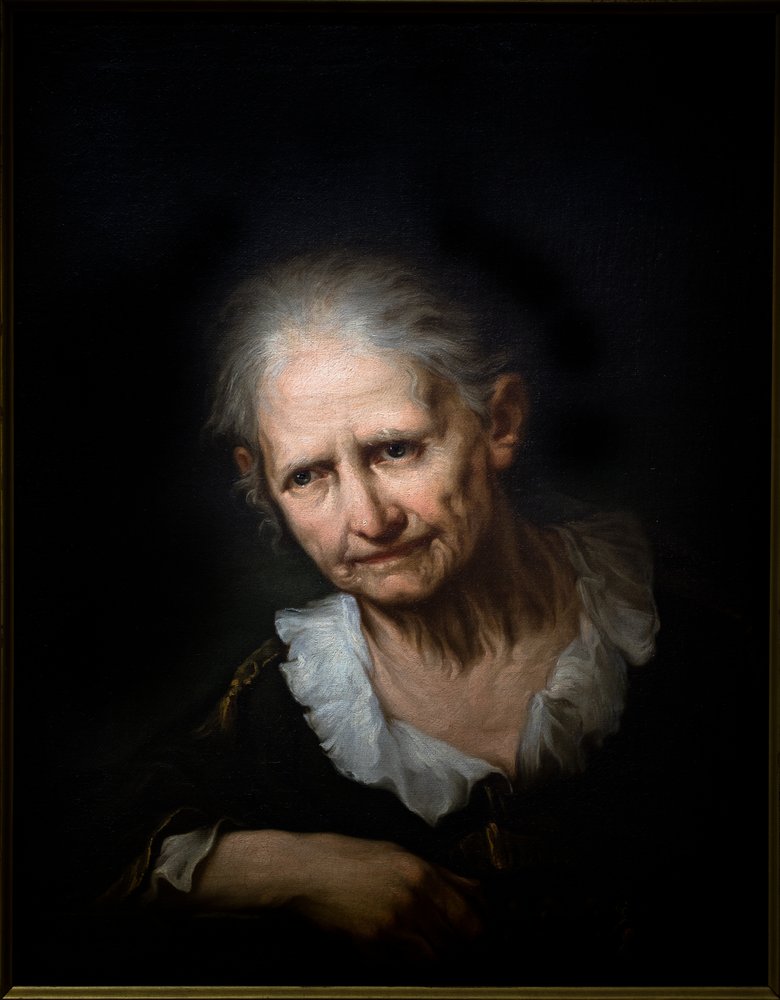 Alte Frau im Gebet von Giuseppe Nogari