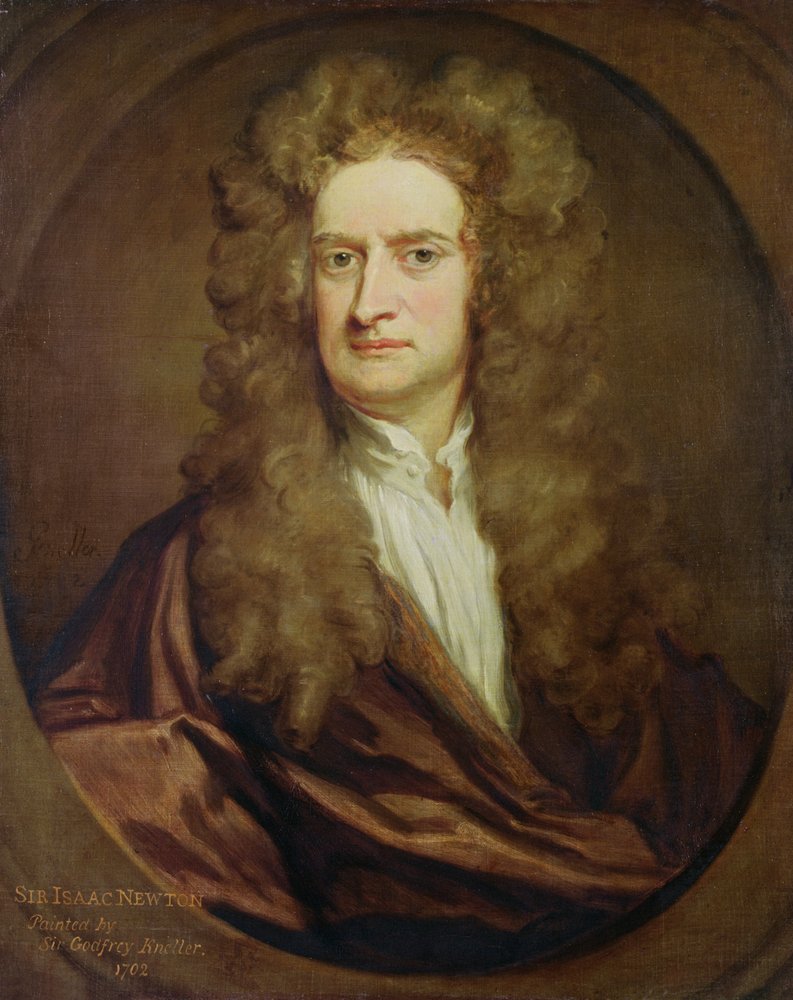 Porträt von Isaac Newton (1642-1727), 1702 von Godfrey Kneller