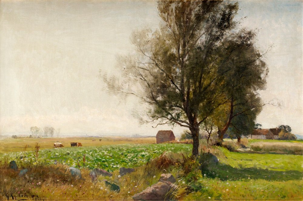 Pilvall und Kalfält, Motiv aus Viby von Gustaf Rydberg