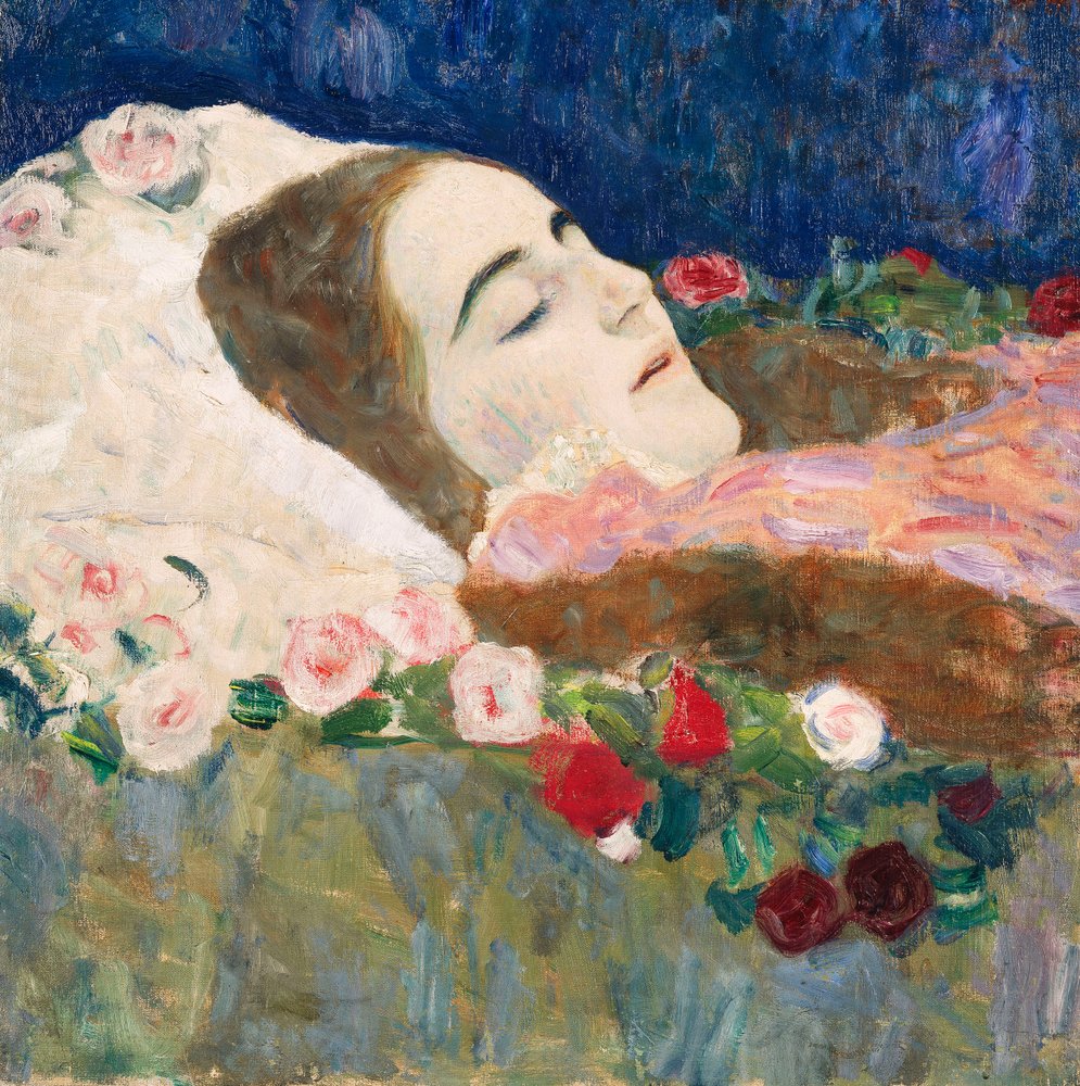 Fräulein Ria Munk auf dem Totenbett, ca. 1910 von Gustav Klimt