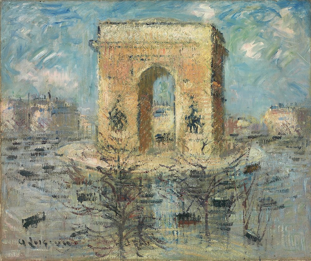 Der Triumphbogen, Place de l’Étoile, 1929 von Gustave Loiseau