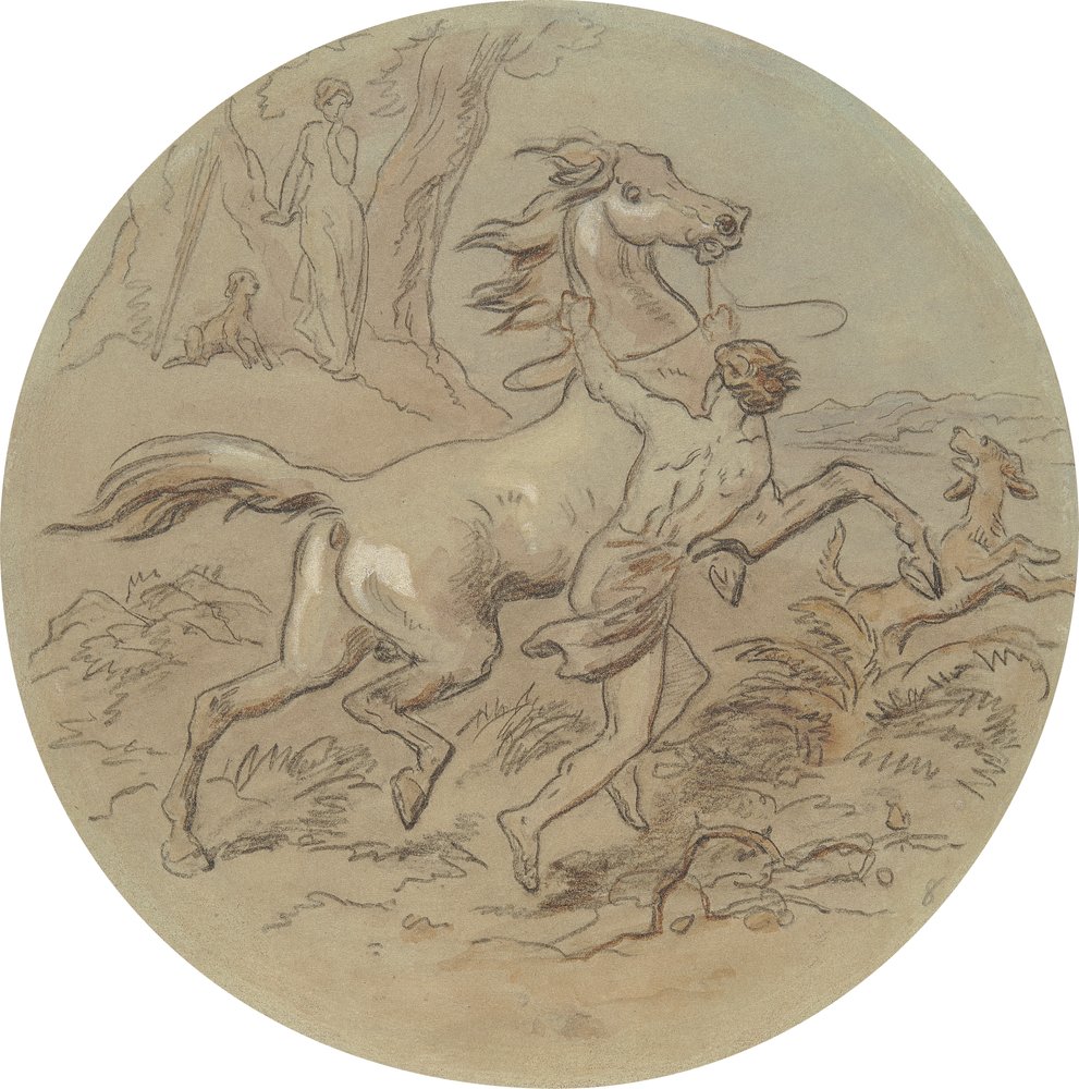 Eines von achtzehn Designs für eine Serie von Platten, die Venus und Adonis illustrieren von Hablot Knight Browne