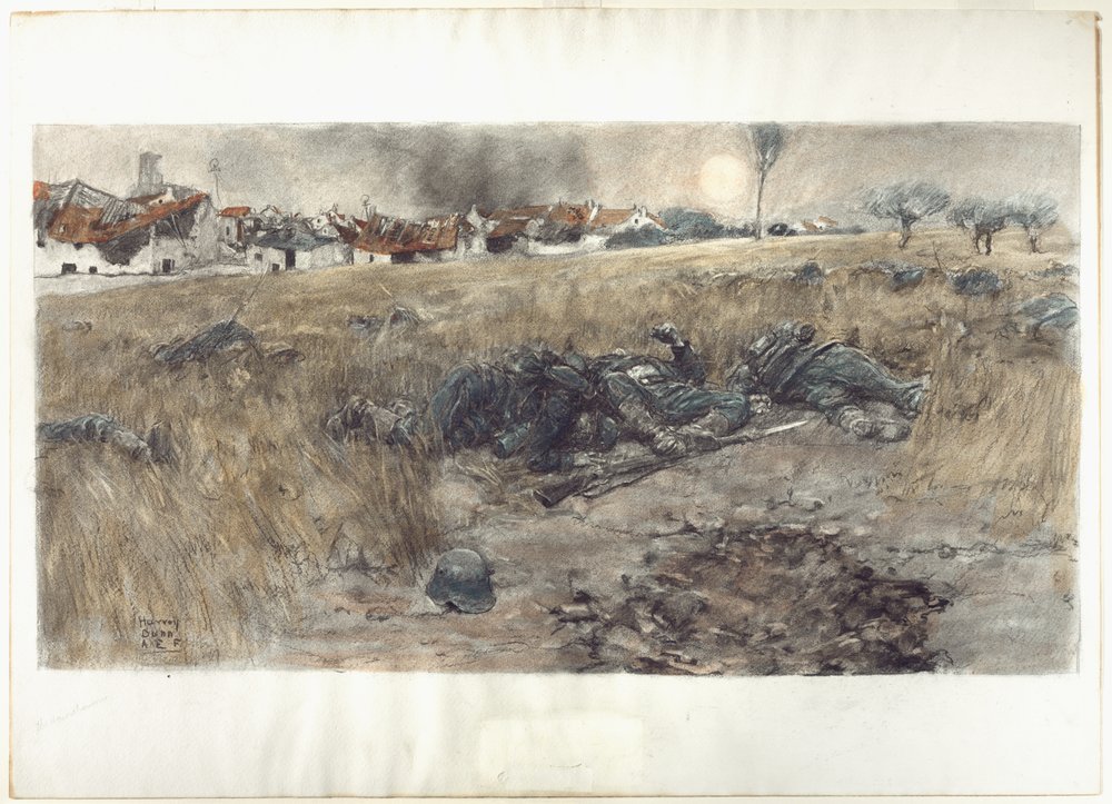 Der Erntemond, um 1918 von Harvey T. Dunn