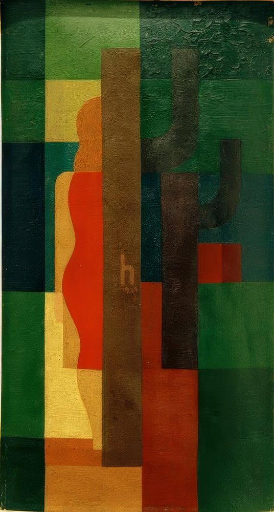 Frau im Wald von Heinrich Hoerle
