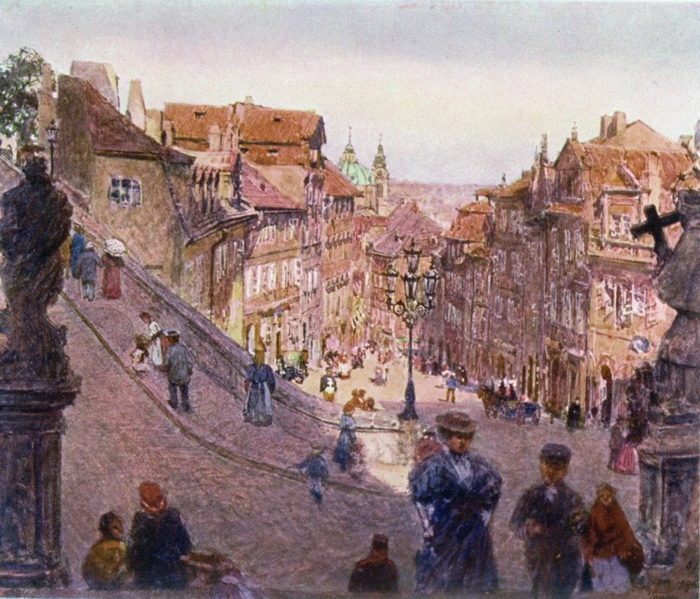 Nerudova Straße, Prag, 1909 von Heinrich Tomec