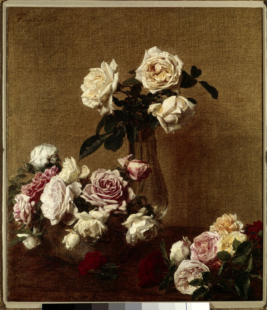 Die Rosen von Ignace Henri Jean Fantin-Latour