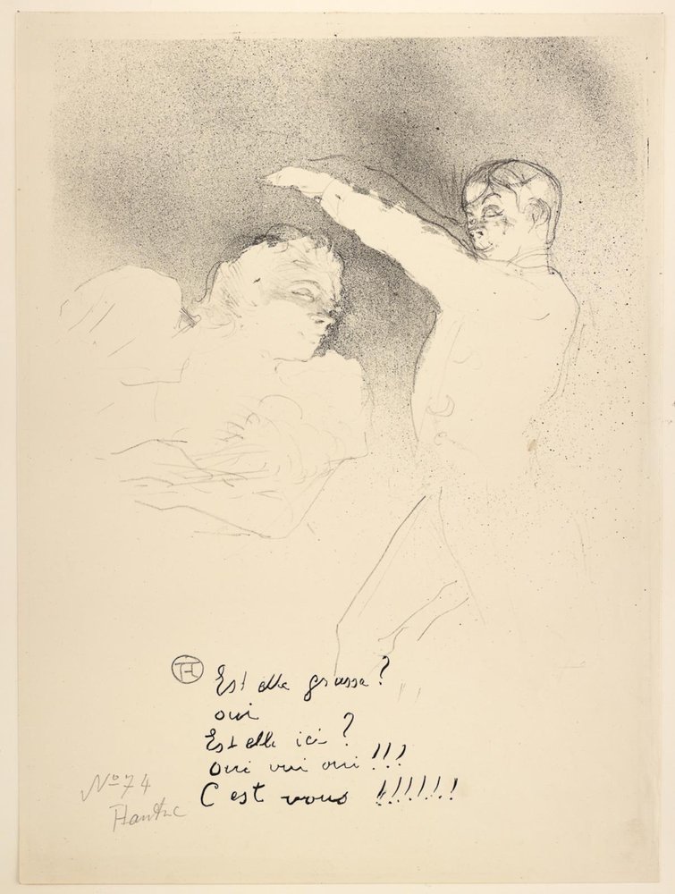 Aux Variétés, Mademoiselle Lender und Brasseur von Henri de Toulouse-Lautrec