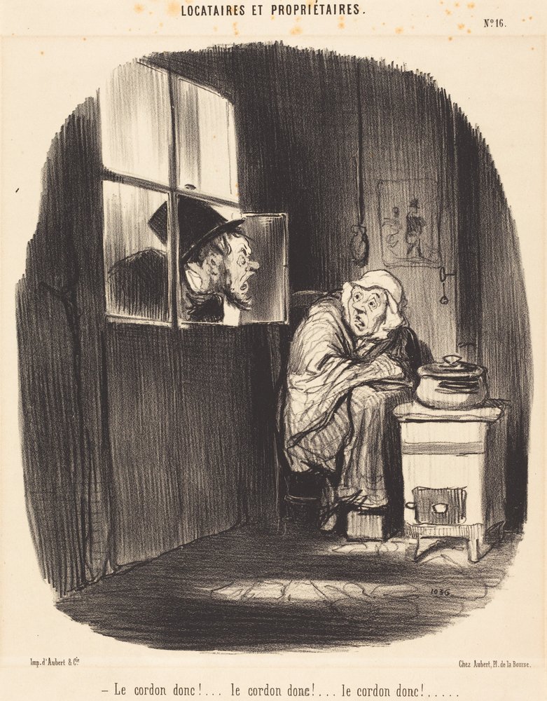 Das Klingelband also!... von Honoré Daumier