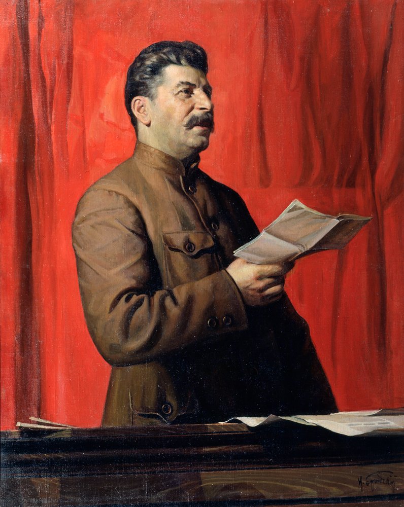 „Porträt von Josef Stalin“, 1933. von Isaak Israilevich Brodsky