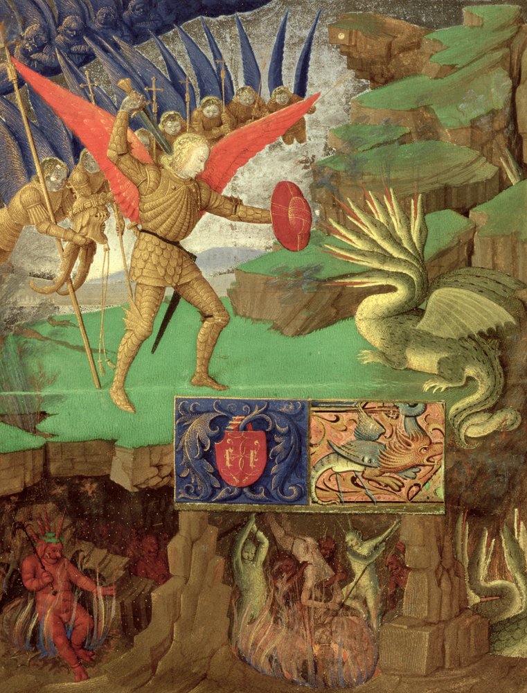 St. Michael tötet den Drachen von Italian School