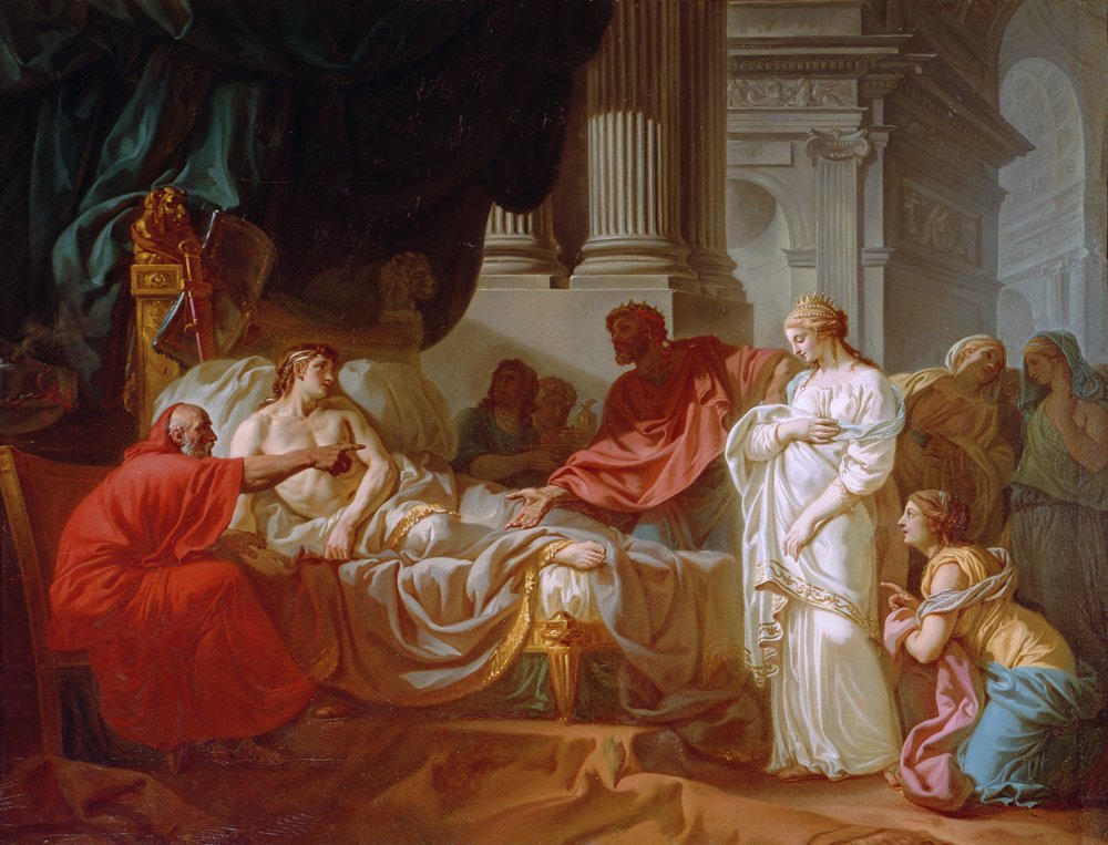 Antiochos und Stratonike, 1774 von Jacques Louis David