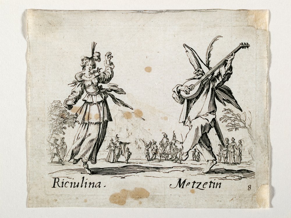 Riculina und Metzetin, Figuren aus der Commedia dell