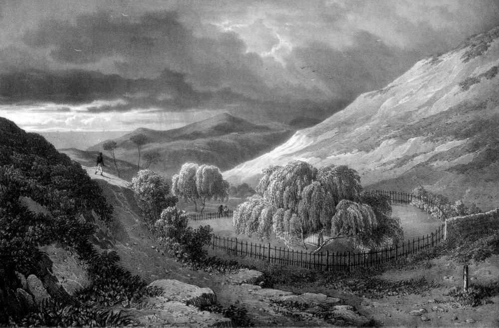 Napoleon Bonapartes Grab, Insel St. Helena, 1824. von James Duffield Harding