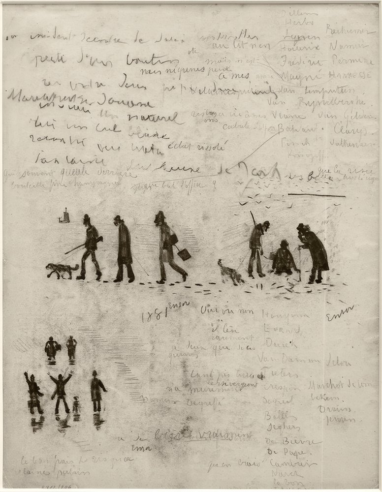 Geschichte ohne Worte (Jäger im Winter) von James Sidney Ensor