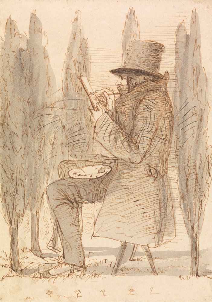 Der Künstler beim Skizzieren von James Smetham
