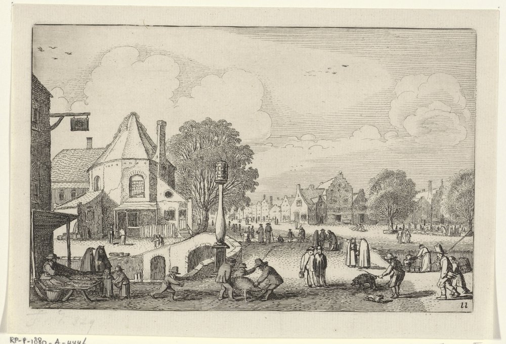 Markttag in einer Stadt von Jan van de Velde (II)