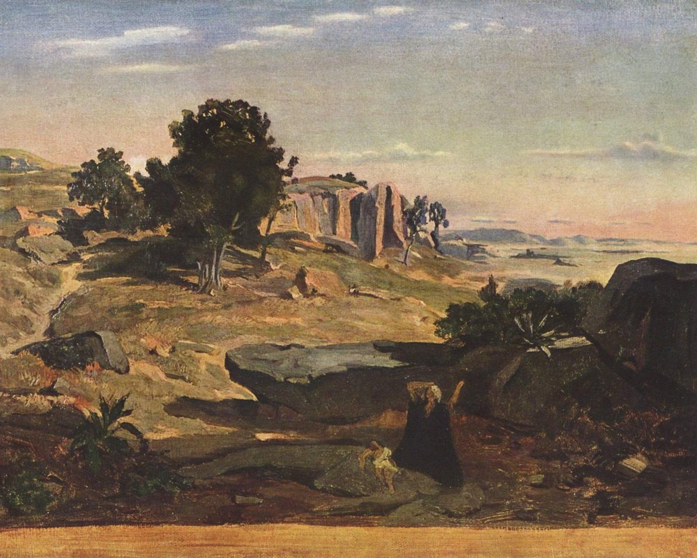 Hagar in der Wüste von Jean-Baptiste-Camille Corot