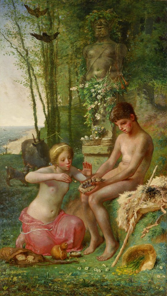 Frühling (Daphnis und Chloë) von Jean-Francois Millet