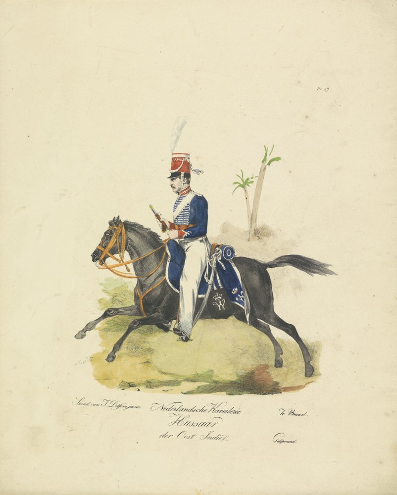 Husar der niederländisch-indischen Armee, 1820-1825 von Jean-Baptiste Madou