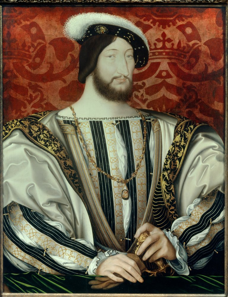 Porträt von Franz I. (1494-1547), König von Frankreich (mit dem Orden des Heiligen Michael) von Jean Clouet