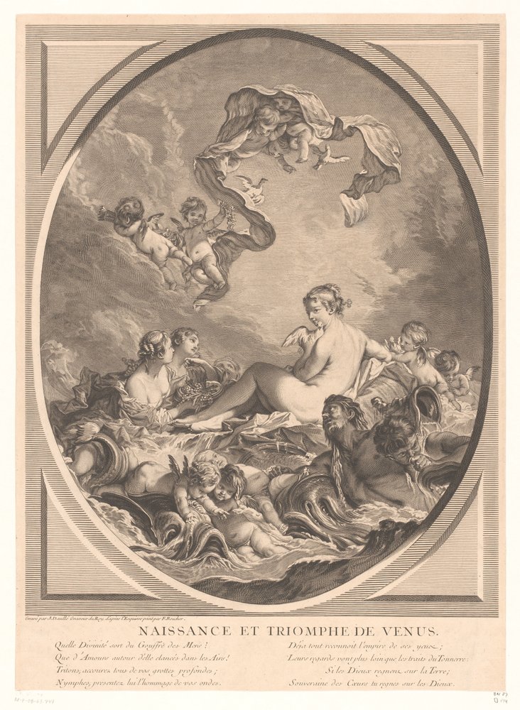 Geburt und Triumph der Venus von Jean Daullé