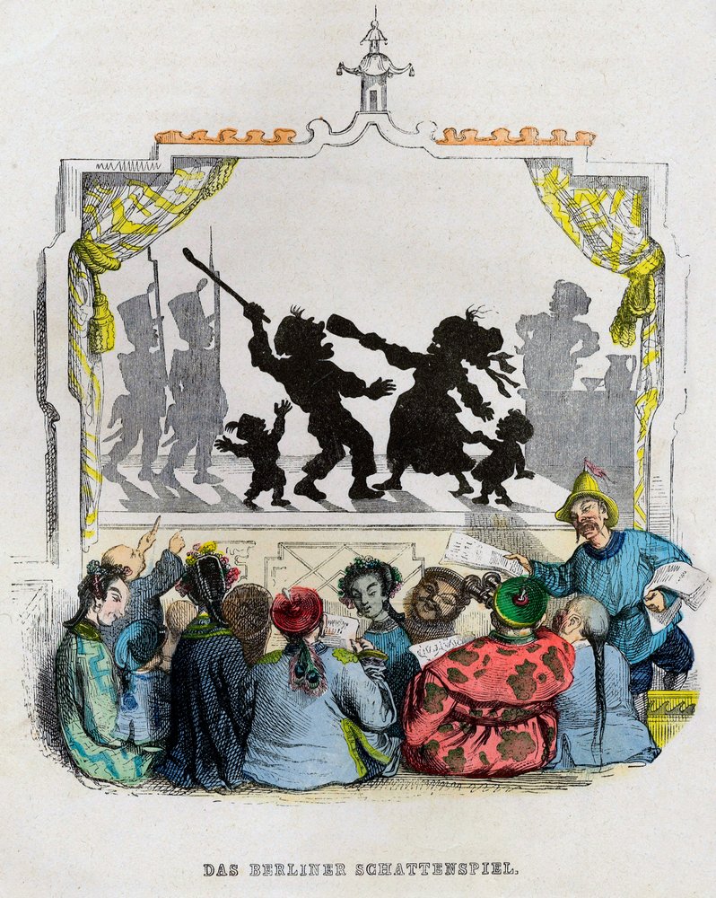 Das Berliner Schattenspiel, 1840er Jahre von Jean Jacques Grandville