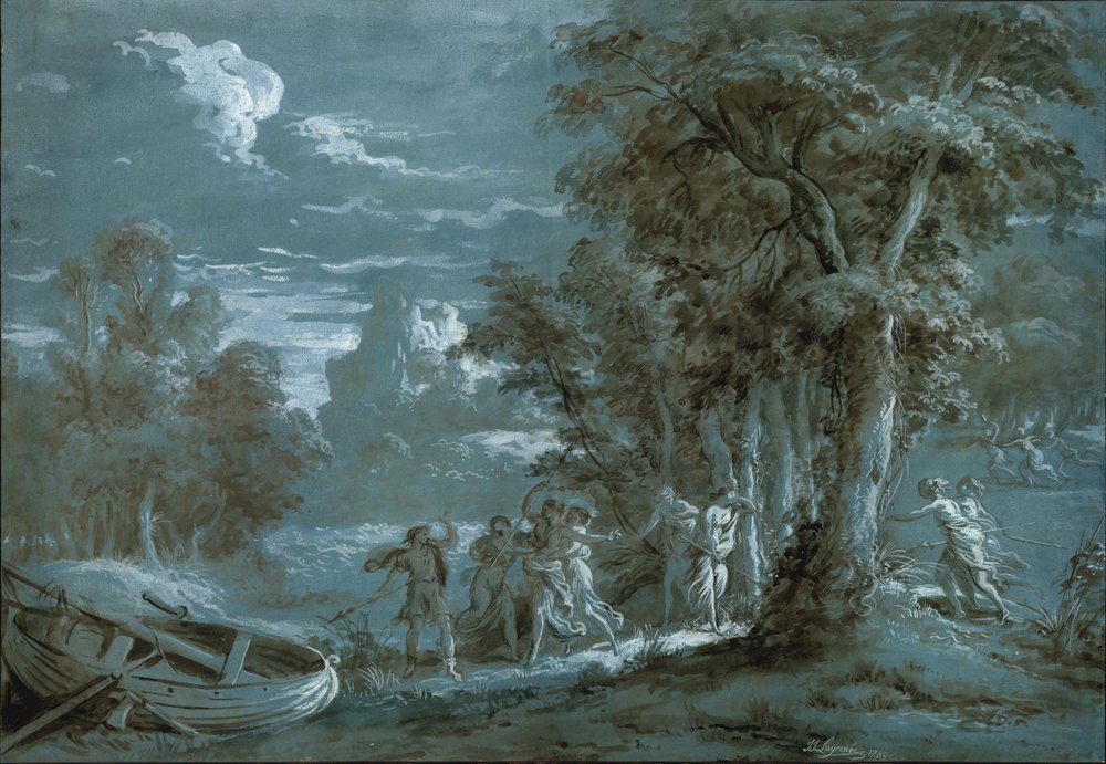 Landschaft mit einer Szene aus Fénelons Télémaque von Jean Jacques Lagrenee