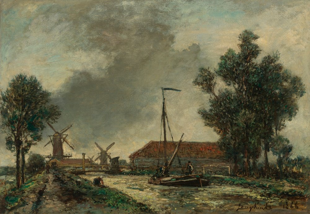 Die Brücke, Holland von Johan Jongkind