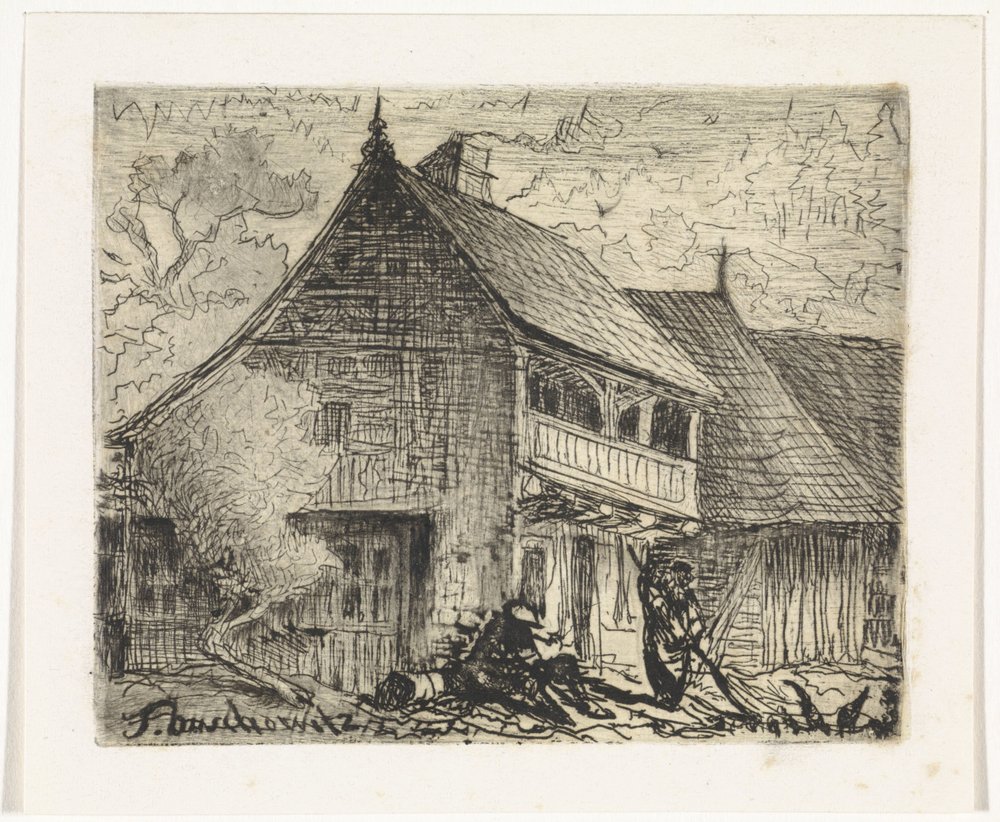 Häuschen in Auschwitz in Böhmen von Johannes Tavenraat