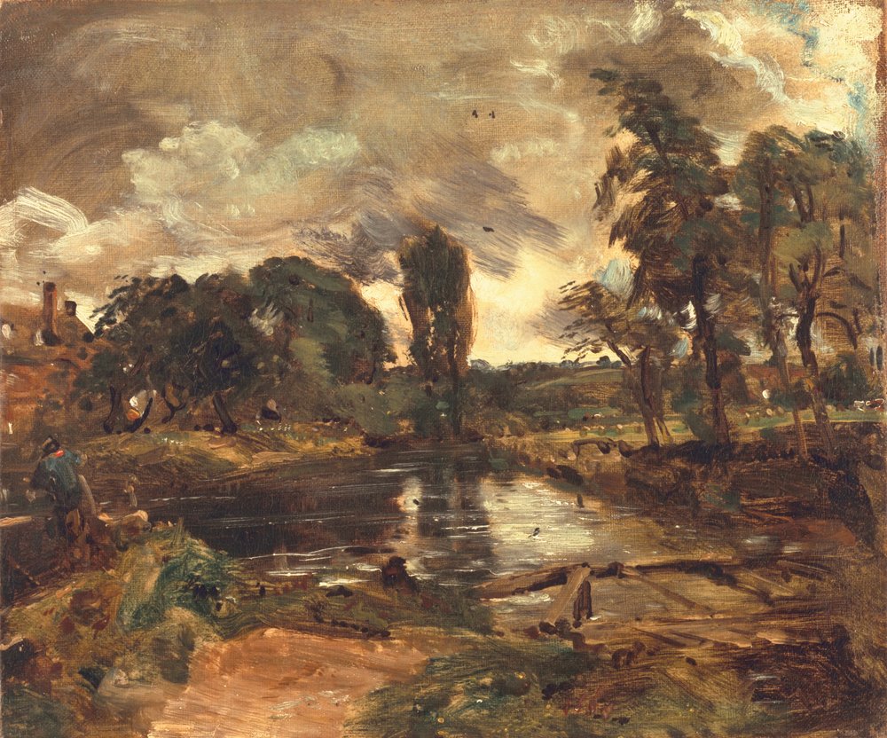 Flatford Mill vom Schleusenhaus, um 1811 von John Constable
