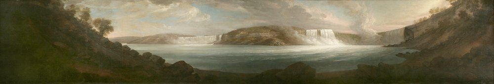Niagarafälle, zwei Meilen unterhalb von Chippawa aus gesehen, 1808 von John Trumbull